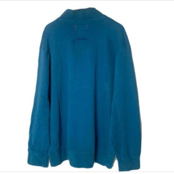 Cutter & Bucks Mens Sweater Blue Full Zip Long Sleeve Size 2XB/2TG Zip Pocket - Picture 5 of 7